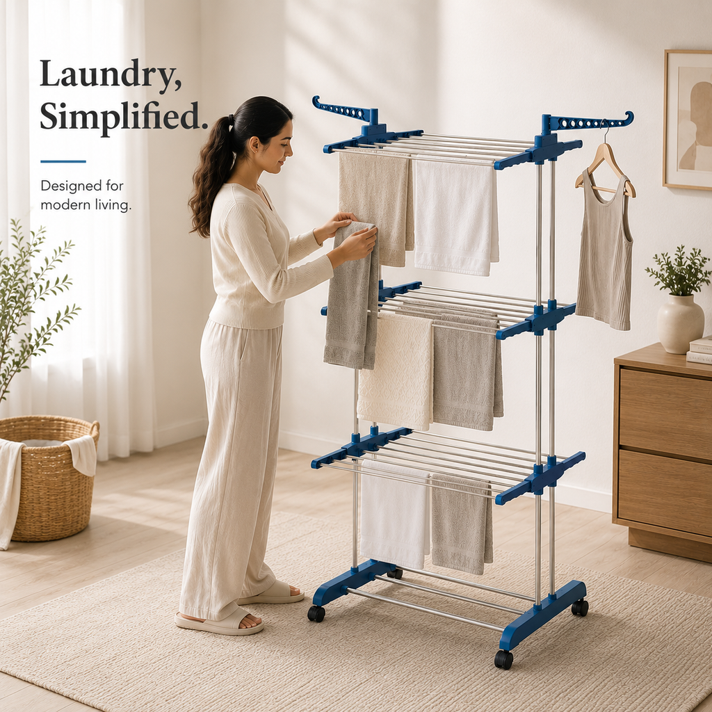 Portable 3-Tier Cloth Drying Rack