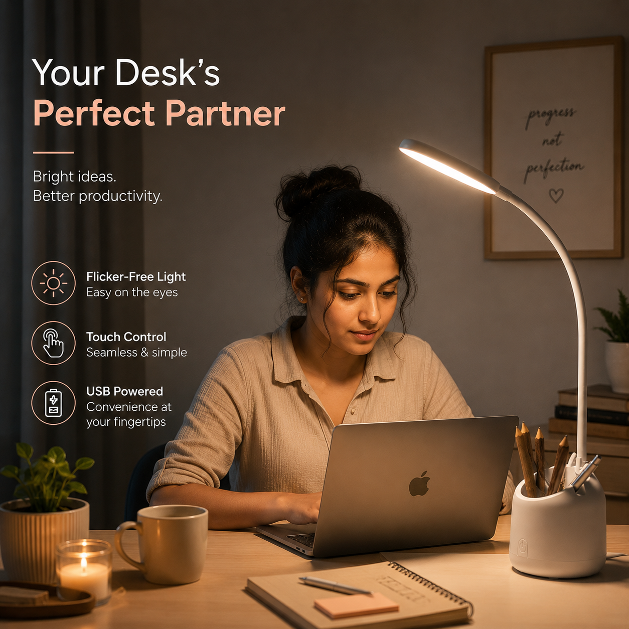 Multi-Functional Rechargeable LED Study Lamp
