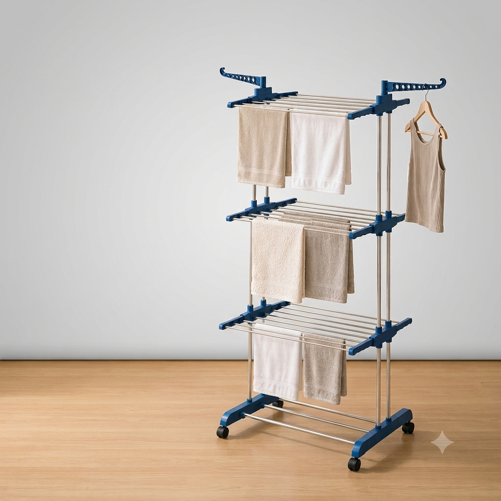Portable 3-Tier Cloth Drying Rack