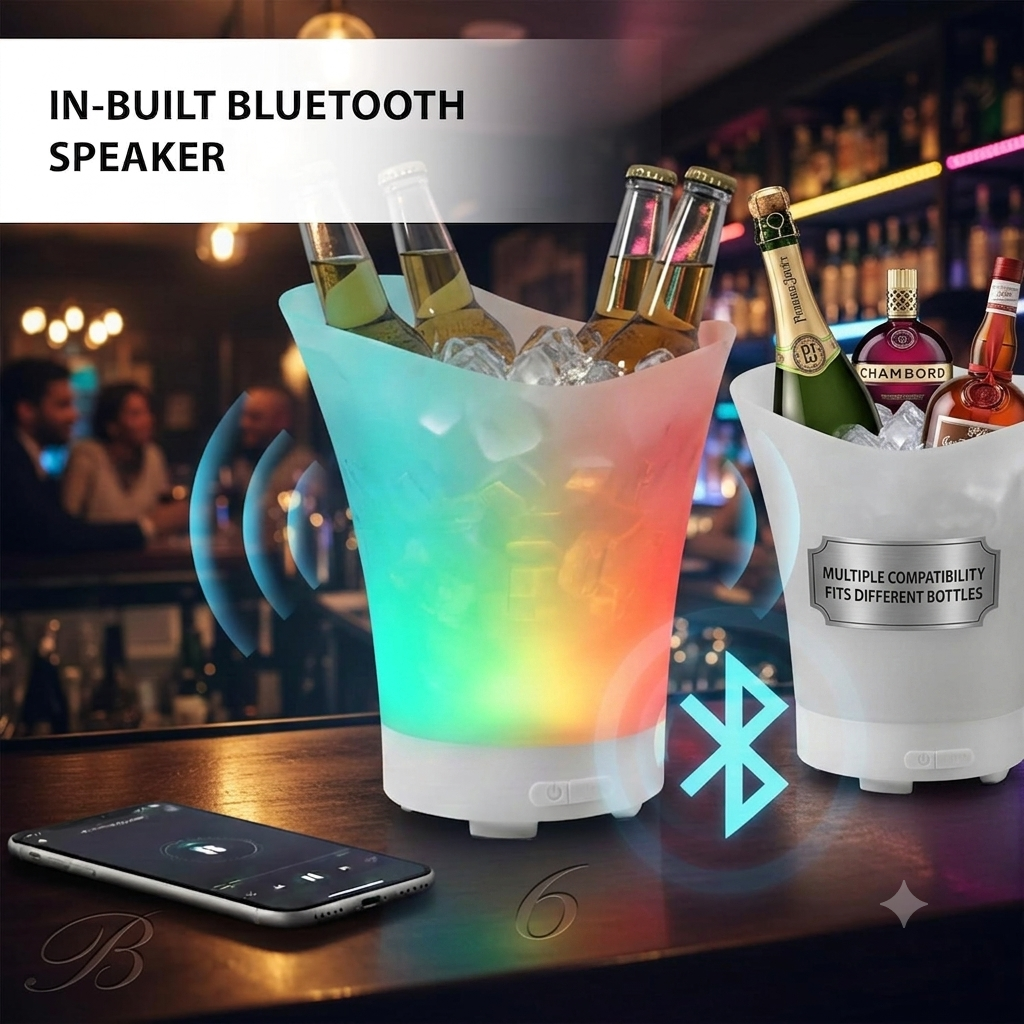 5L LED Ice Bucket with Bluetooth Speaker