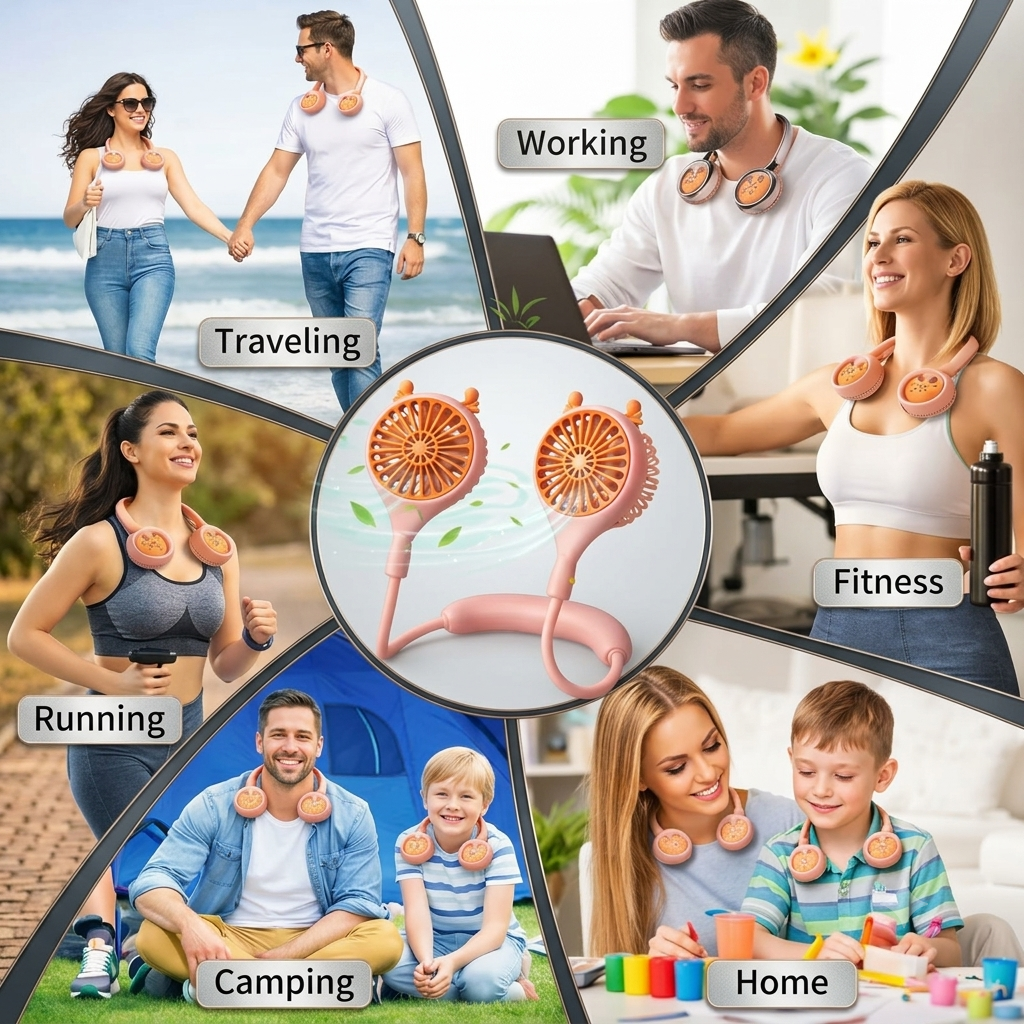 Rechargeable Neck Fan