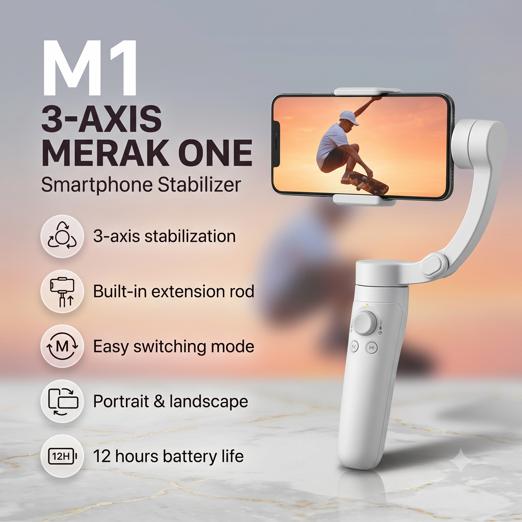 M1 Foldable 3-Axis Gimbal Stabilizer