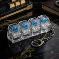 Mechanical Keyboard Switch Fidget Keychain with LED Glow