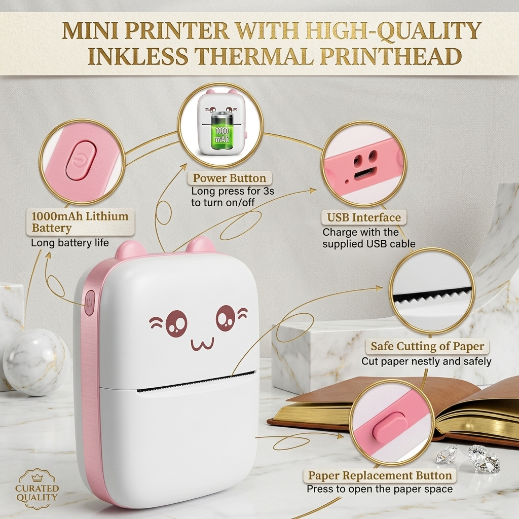 MINI PRINTER: Print wherever you want