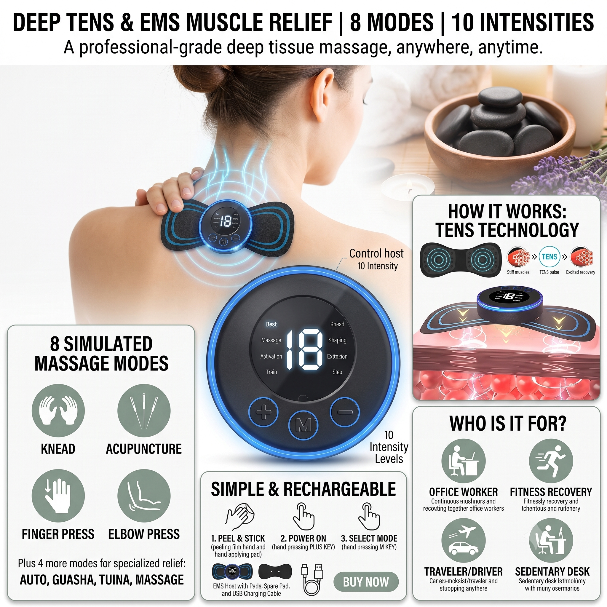 Desk Reset Mini Neck & Shoulder Massager
