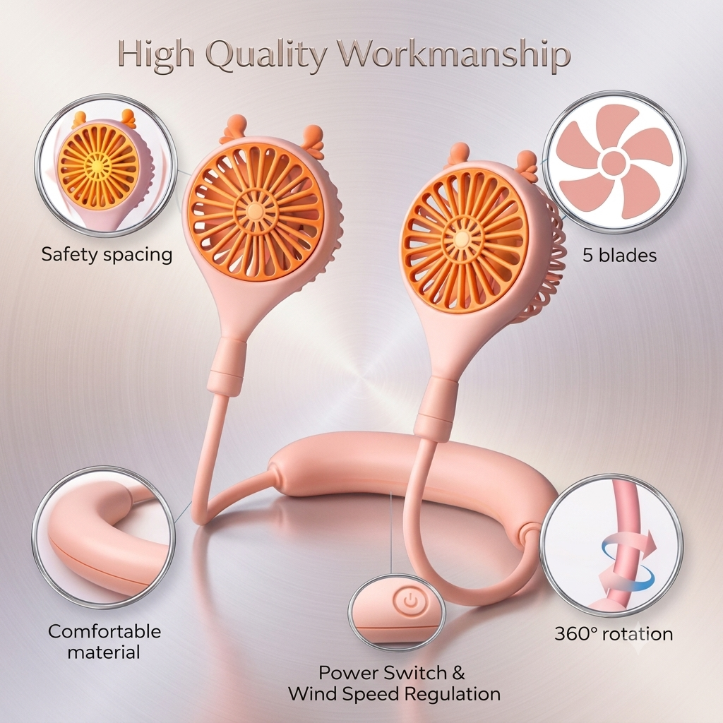 Rechargeable Neck Fan