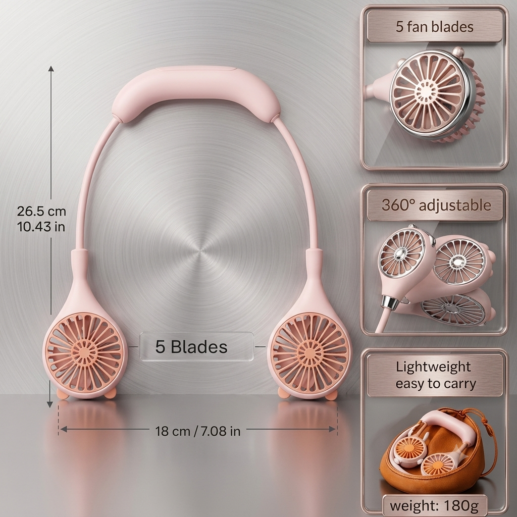 Rechargeable Neck Fan