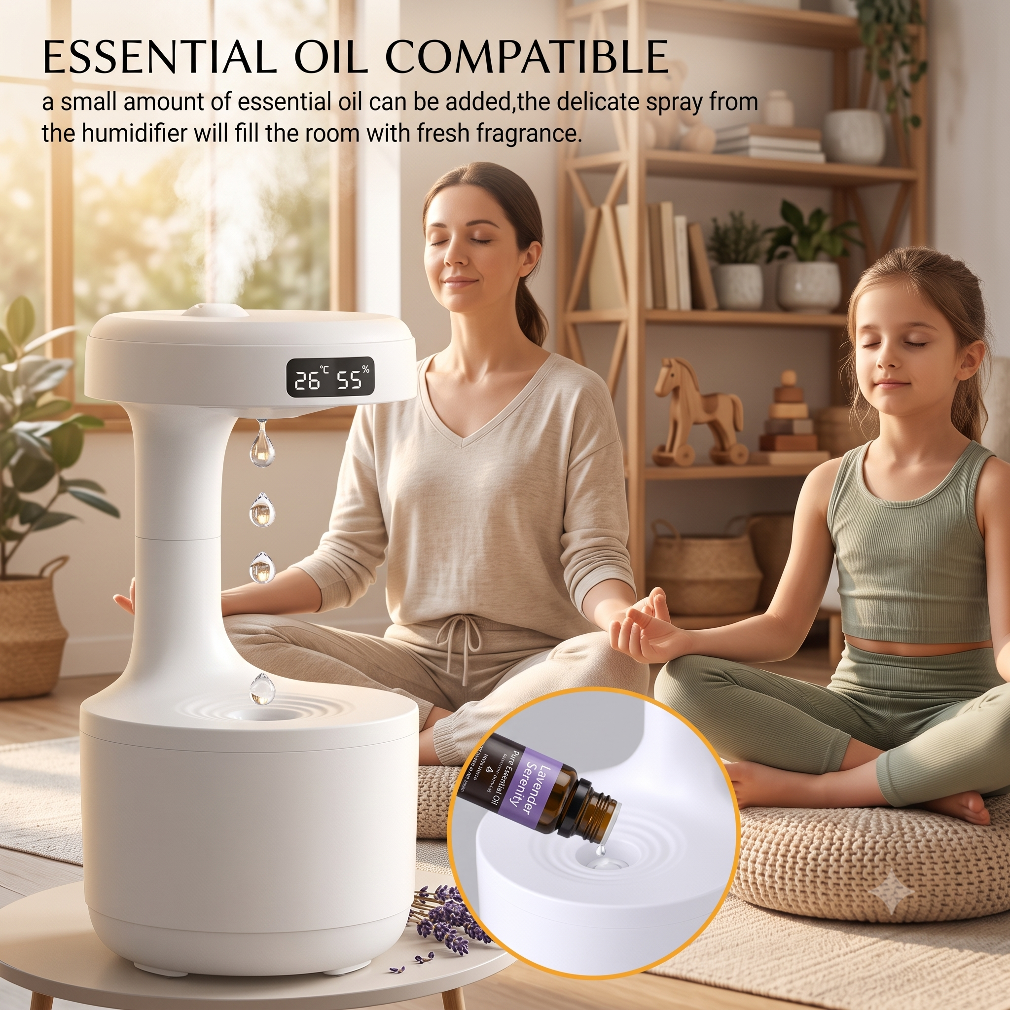 Anti Gravity Water Drop Humidifier Diffuser