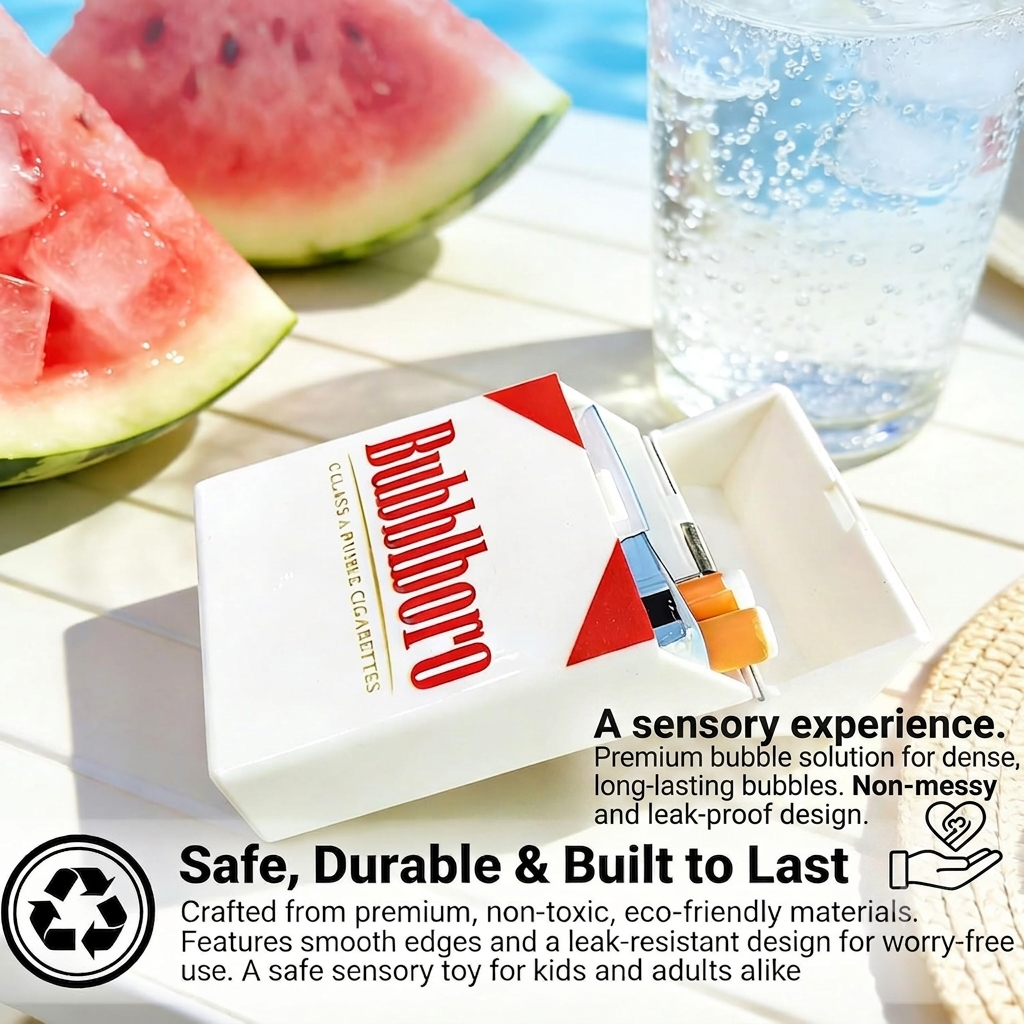 Bubble Cigarette Pack I Realistic Fake Cigarette Bubble Blower