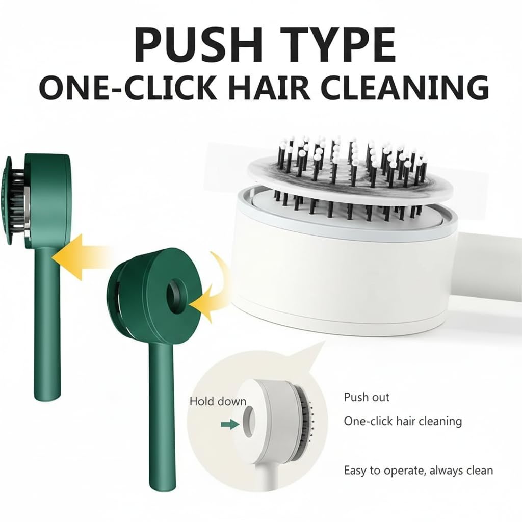 Self-Cleaning Anti-Static Massage Comb