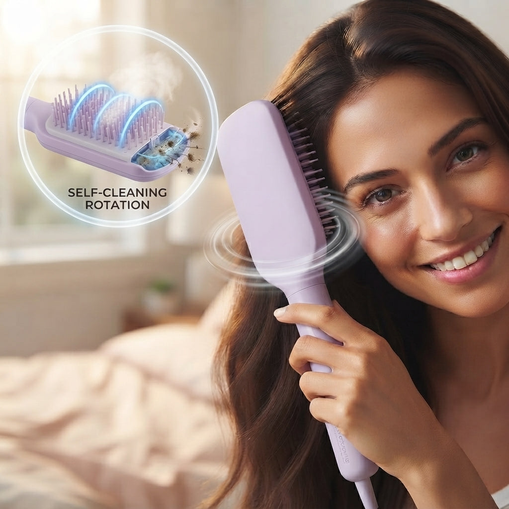 Self-Cleaning Anti-Static Massage Comb